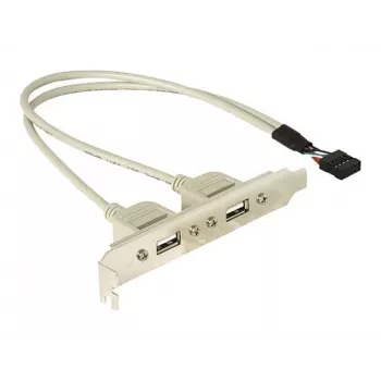 Slotbracket 1x vidinė USB 5pin į 2x USB2.0 išorinė DeLOCK 71000