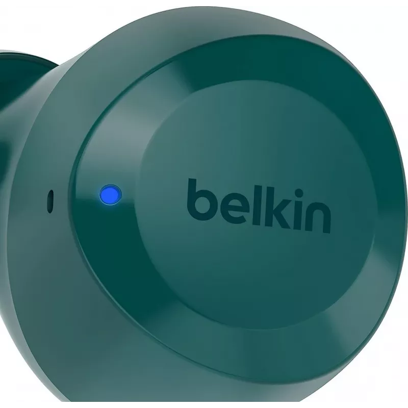 Belkin SoundForm Bolt AUC009btTE visiškai belaidės kišamosios ausinės su mikrofonu, žalsvai mėlynos