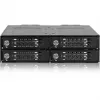 ICY DOCK ToughArmor MB720MK-B V3 – 4x M.2 NVMe PCIe 4.0 į 4x OCuLink 5.25 colio lizdo metalinis juodas krepšys su raktų užraktu (tri-mode suderinamas)