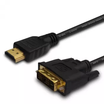 Savio CL-139 kabelis adapteris vaizdui 1,8 m DVI-A HDMI A tipo (standartinis) juodas