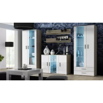 Cama komplektas of two shelves 125cm SOHO sonomos ąžuolas matinis