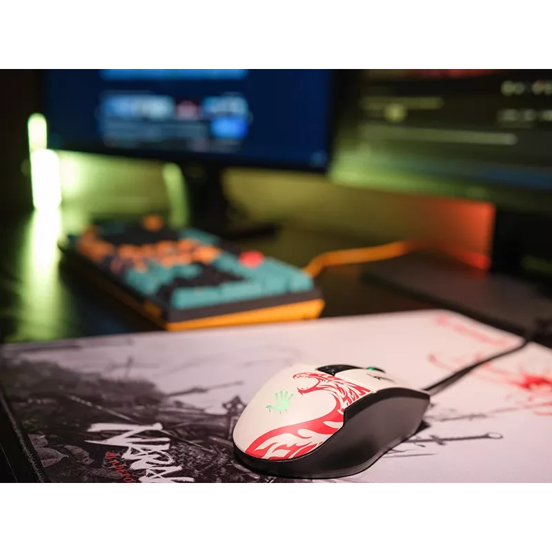 Laidinė žaidimų pelė A4Tech Bloody L65 MAX RGB 16000 DPI Ergonomiška dešinei rankai