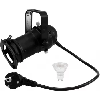 LED PAR šviestuvas EUROLITE 20000559 — 1 x 7W LED, kompaktiškas sceninis/vakarėlių PAR prožektorius