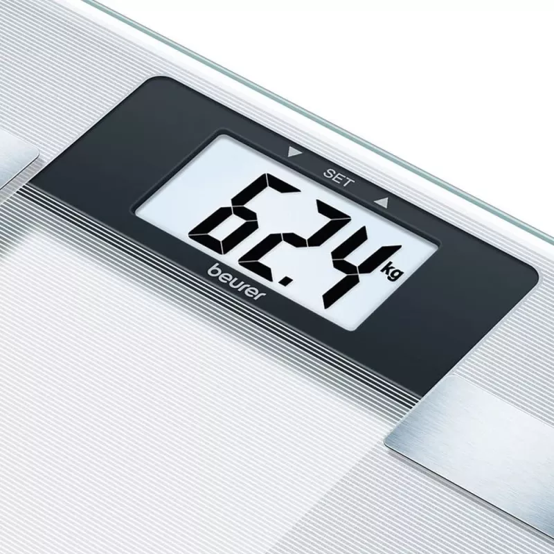 Beurer BG 13 Square Grey, Transparent – elektroninės asmeninės svarstyklės