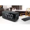 Laikrodinis radijas Muse M-192 CR – skaitmeninis laikrodis, FM imtuvas, 1,8 colio LED ekranas, juoda medžio spalva, AC 100–240V, AAA atsarginis maitinimas