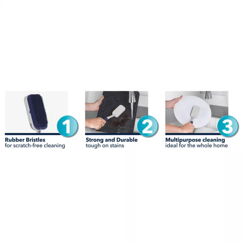 Indų šepetėlis Beldray LA032814FEU7 Deep Clean Rubber, guminiai šereliai, ergonomiška rankena