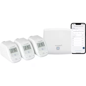 „Smart Home“ šildymo pradžios rinkinys HomeMatic HmIP-HAP su 3 radiatoriniais termostatais