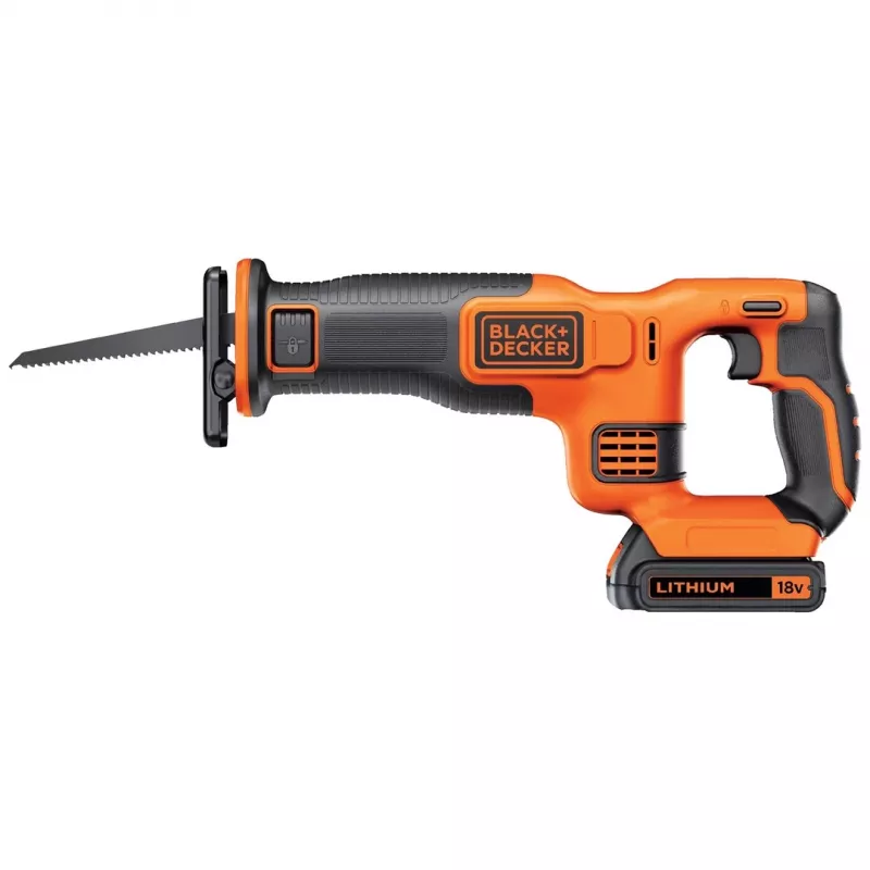Pjūklas stūmoklinis Black & Decker BDCR18-QW Juodas, Oranžinis