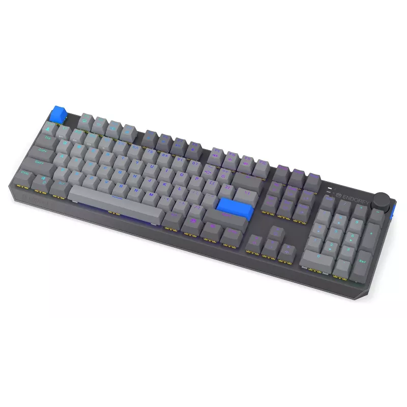 Belaidė klaviatūra ENDORFY Thock V2 — ergonomiškas išdėstymas, RGB apšvietimas, belaidis ryšys