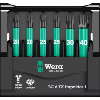 Wera Bit-Check atsuktuvo antgaliai 6 vnt