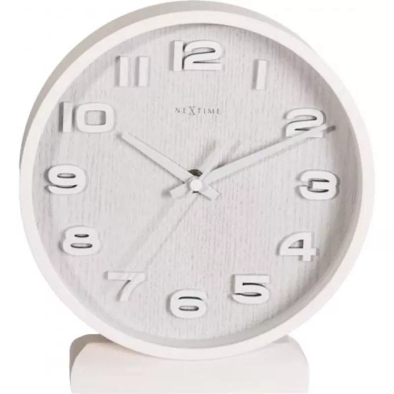 NeXtime klok 5192wi Wood Wood Small 22x20 cm, sieninis, baltas