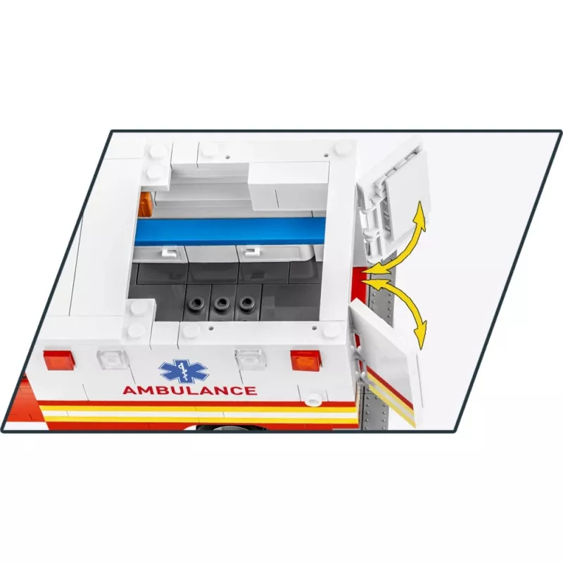 Konstruktorius Cobi RAM 3500 Greitosios pagalbos automobilis modelis 24609 statybinių kaladėlių rinkinys