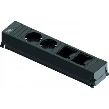 Bachmann 916.0601 0,1 m 2 kištukiniai lizdai Juodas maitinimo prailgintuvas