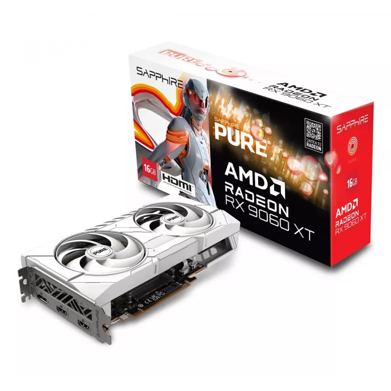 SAPPHIRE PURE Radeon RX 9060 XT Gaming OC 16 GB vaizdo plokštė