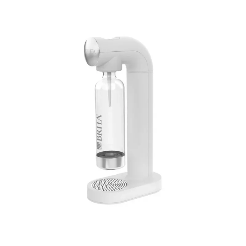 Gazuoto vandens butelis BRITA SodaONE White – 1 l, 60 l našumo, be BPA, 450×129×240 mm