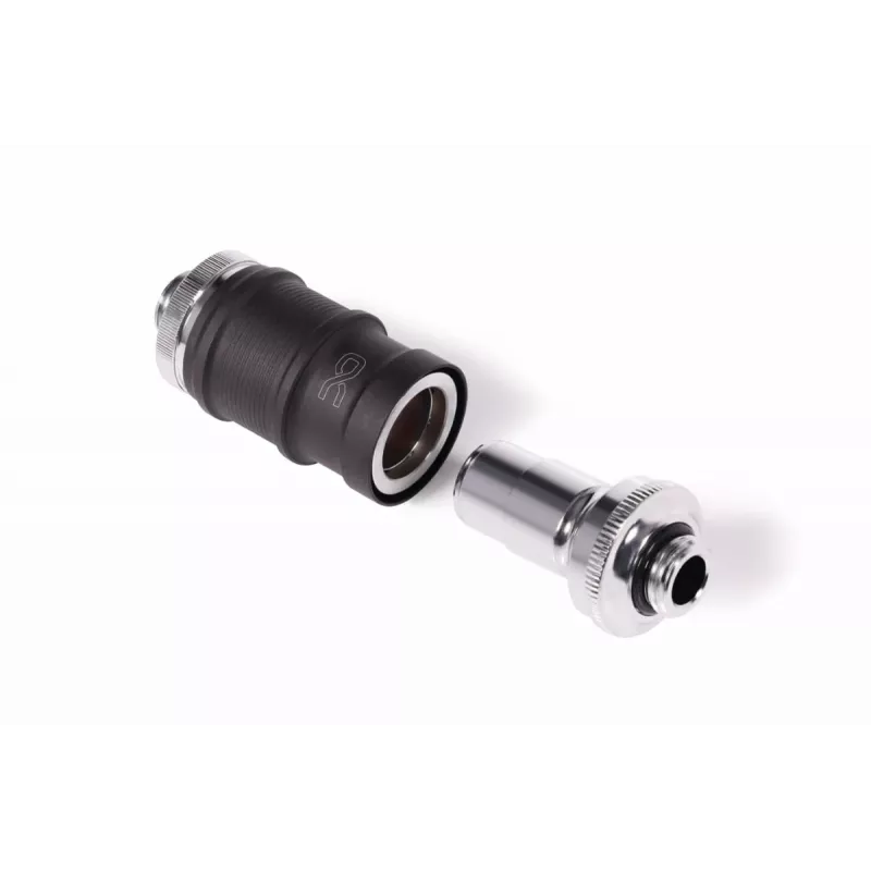 Greitasis jungiklis vandens blokams Alphacool ES 13876 (žalvaris, nikelis, plastikas, juoda/chromas)