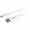 USB 3.2 Gen 2 laidas, USB-A kištukas > USB-C kištukas (baltas, 0,5 m)