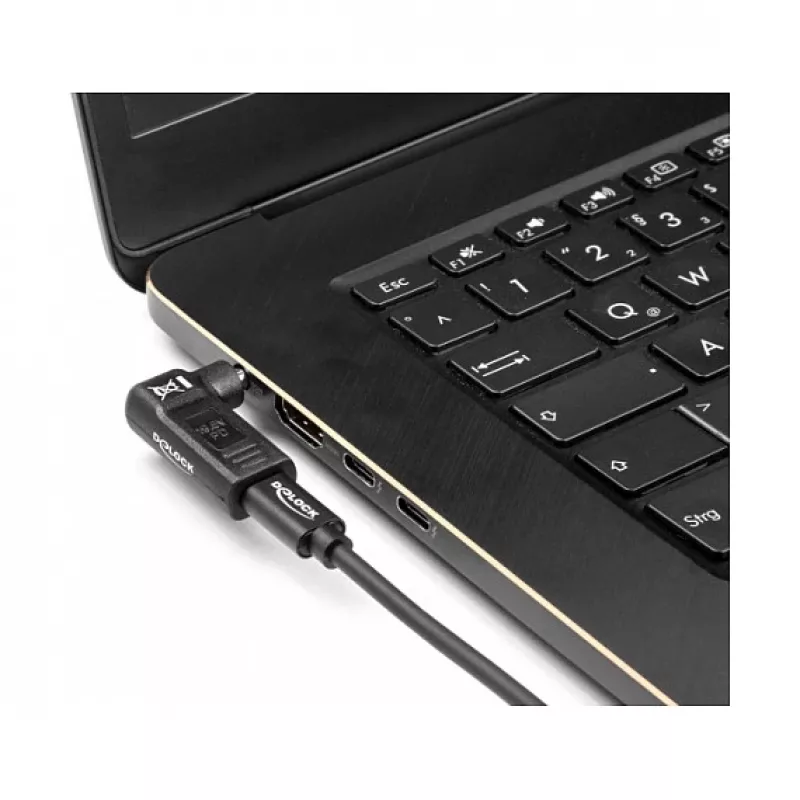 DeLOCK adapteris USB Type-C moteriškas į Dell 7.4 x 5.0 mm vyriškas 90° kampu