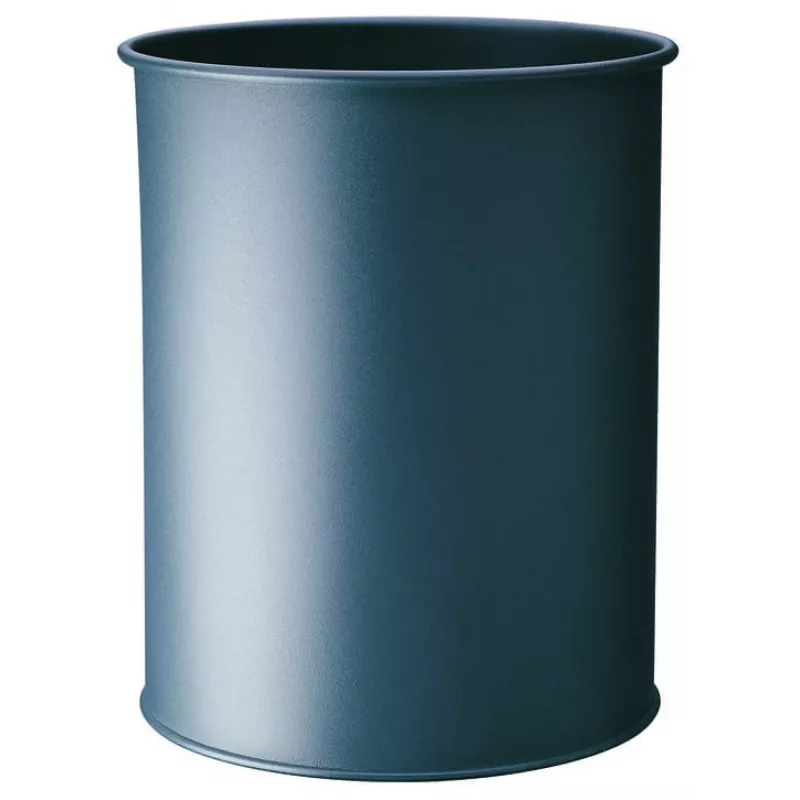 Šiukšliadėžė Durable 330158 15 L apvali metalinė antracito