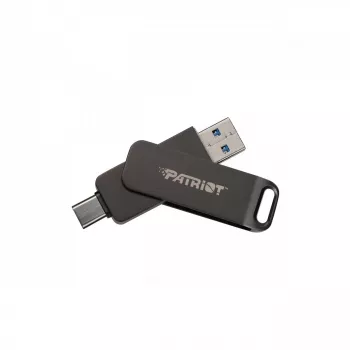 USB atmintinė PATRIOT Rage R550 1TB 100 MB/s USB A+C sukamojo dizaino (PE1TR550DSAD) Juoda