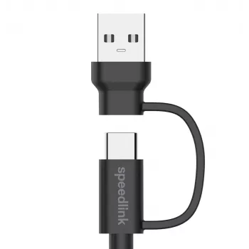 USB 3.2 Gen 1 laidas Speedlink SL-460101-BK, 3 m, USB A/USB C į USB C, juodas