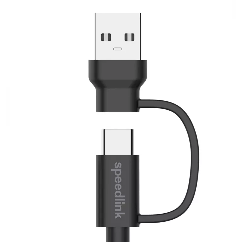 USB 3.2 Gen 1 laidas Speedlink SL-460101-BK, 3 m, USB A/USB C į USB C, juodas