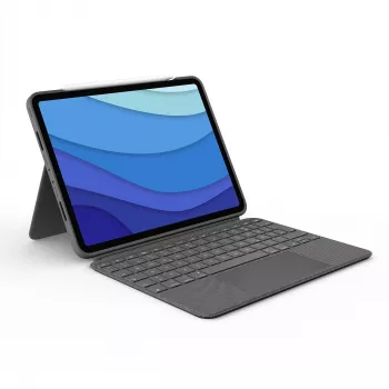 Dėklas su klaviatūra Combo Touch US iPad Pro 11 1,2,3 Gen pilka