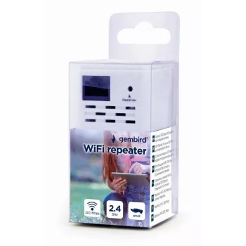Tinklo kartotuvas Gembird WNP-RP300-03, 300 Mbps, 2,4 GHz, 3 dBi vidinė antena, 1x RJ-45