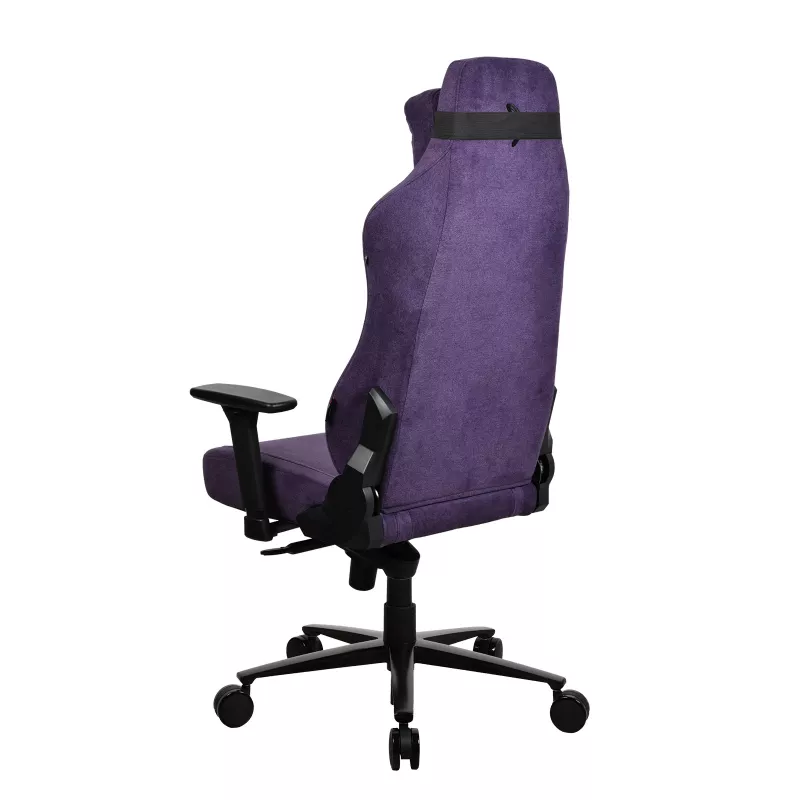 Žaidimų kėdė Arozzi Vernazza SoftFabric Violetinė – ergonomiškas dizainas, reguliuojamos porankiai ir aukštis