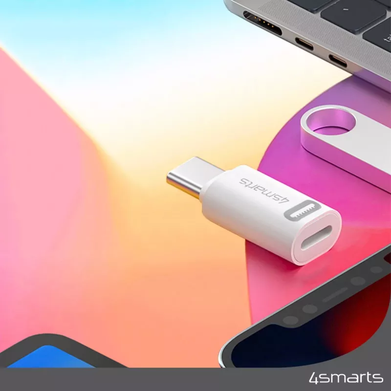 Adapteris 4smarts 540711 USB-C į Lightning baltas
