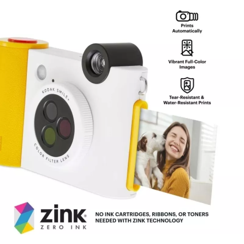 Kodak SMILE+ Momentinė Spausdinimo Kamera, 2x3'', Balta