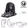 Kuprinė XDDESIGN Bobby Hero Small, apsaugota nuo vagysčių, 11,5 L, planšetei iki 12,9 colio, PET/polistirolas, juoda