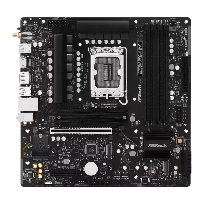 ASRock B860M Pro-A WiFi Micro-ATX pagrindinė plokštė