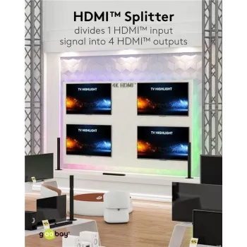 Goobay HDMI™-Skaidytuvas 1 į 4 (4K @ 60 Hz) (58483)