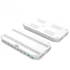 Įkrovimo stotelė Unitek Y-2190A — 10× USB prievadų (8×USB 2.0 + 2×USB 3.2 Gen1), belaidis įkrovimas, 96 W
