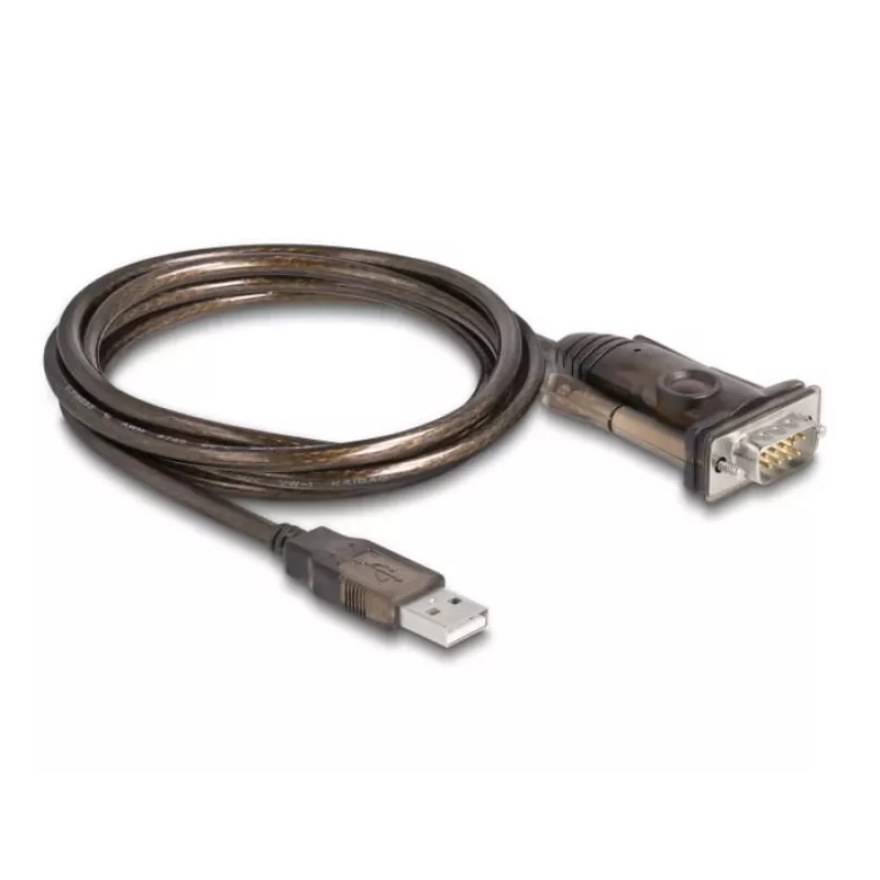 Adapteris USB 2.0 Type-A į Serial RS-232 D-Sub 9 kontaktų kištukas DeLOCK 62646