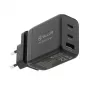 Sieninis įkroviklis Tellur TLL151451 65W, 3 prievadai (2x USB-C, 1x USB-A)