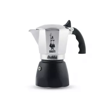 Kavos virimo aparatas Bialetti Brikka 0,17 L – puodinis espreso viriklis, 4 puodeliams, aliuminis, ne indukcinis