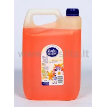Skystas muilas su glicerinu, gėlių kvapas 5 l