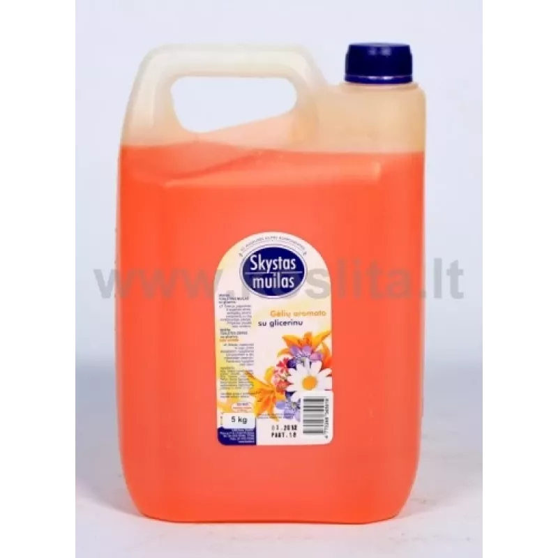 Skystas muilas su glicerinu, gėlių kvapas 5 l