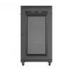 19 colių stelažo spinta LANBERG FF01-6222-23B 22U 600x1200 mm juoda su perforuotomis durelėmis