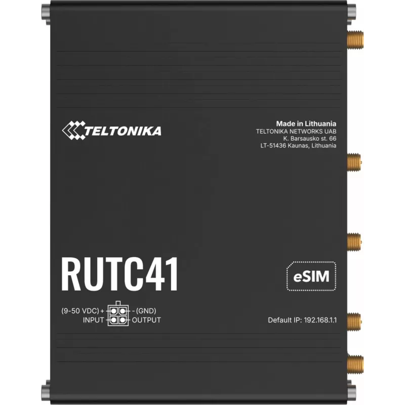 Maršrutizatorius TELTONIKA RUTC41 4G LTE EDGE, pramoninis mobilus maršrutizatorius RUTC41000000