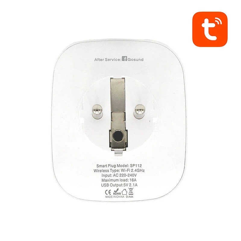 Išmanusis kištukinis lizdas Gosund SP112 su 2xUSB, 16A, Tuya