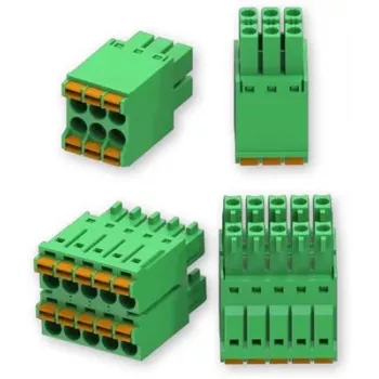 Gnybtų blokas Teltonika Networks PR5MEC15, 2×5 + 2×3 kontaktai, žalias, nuėmimo ilgis 1 cm, įtampa 300 V