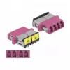Optinis skaidulų jungiklis DeLOCK 86906 LC Quad moteriška į LC Quad moteriška, daugiamodis, violetinis