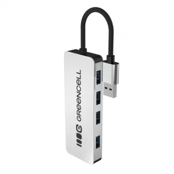 USB išplėtimo stotelė Green Cell HUB-GC-A4A — 4 prievadų USB-A 3.0 šakotuvas