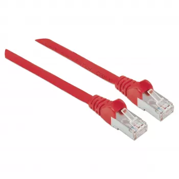 Intellinet Cat6 tinklo laidas, 0,5 m, raudonas, varinis, S/FTP, LSOH / LSZH, PVC, RJ45, paauksuoti kontaktai, apsaugotas nuo užkliuvimo, su apsauginiu gaubteliu, viso gyvenimo garantija