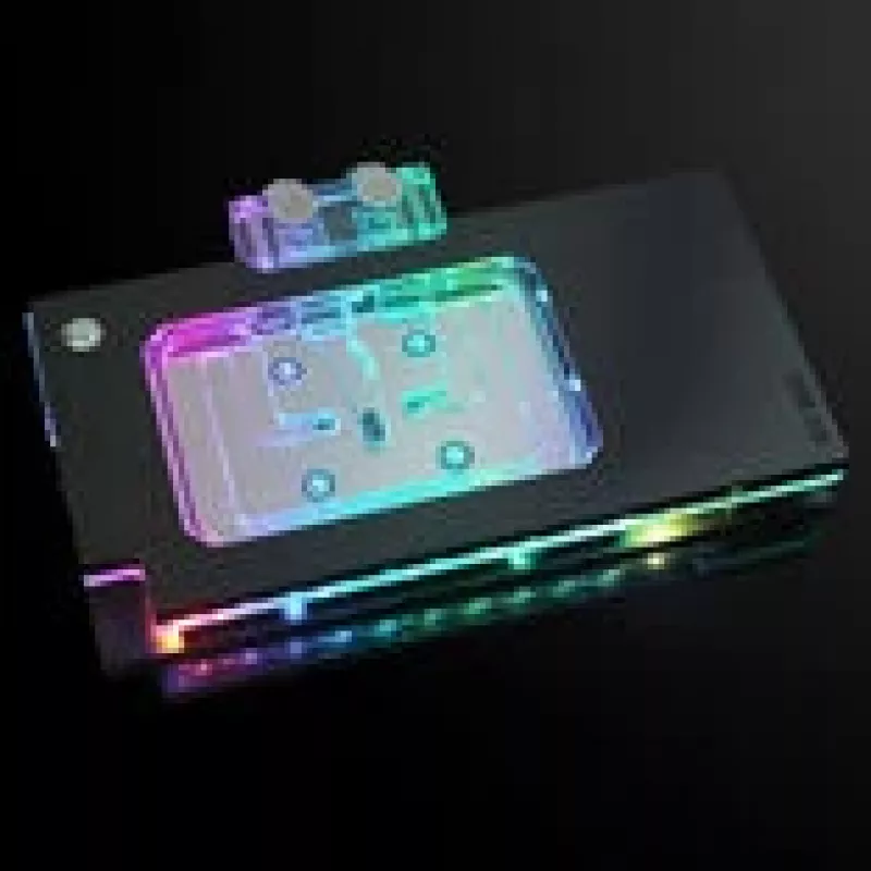 BitsPower NEBULA Astral RTX 5090 radiatoriaus blokas ARGB akrilinis, juodas