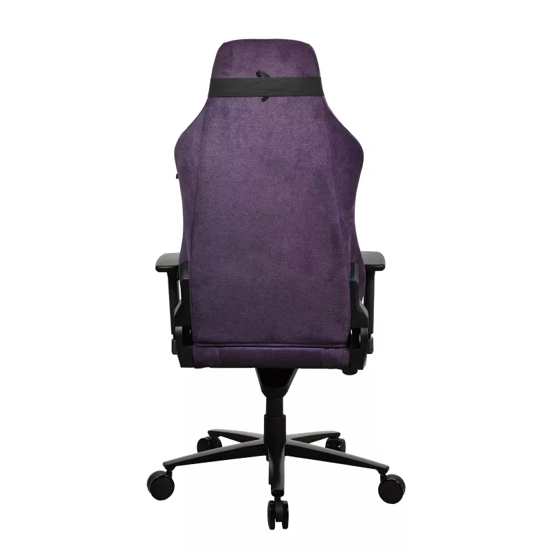 Žaidimų kėdė Arozzi Vernazza SoftFabric Violetinė – ergonomiškas dizainas, reguliuojamos porankiai ir aukštis