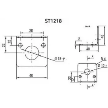 Tvirtinimo laikiklis Datalogic ST-1218, 40×40×40 mm